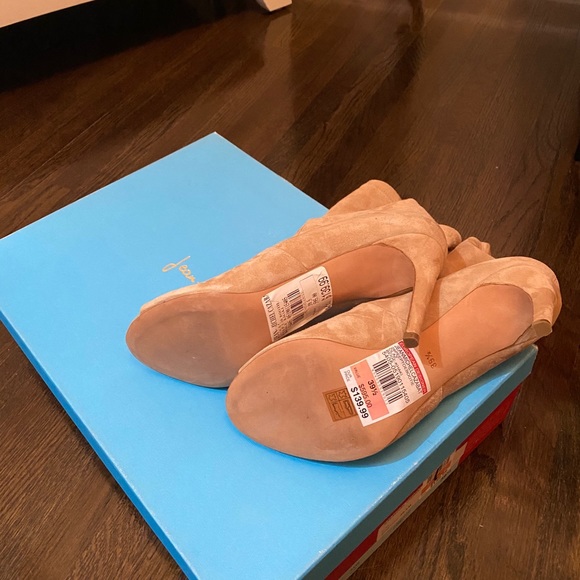 Jean-Michel Cazabat Suede Open Toe Booties - Picture 3 of 4